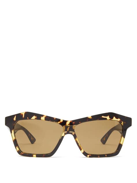 bottega veneta square-frame tortoiseshell acetate sunglasses